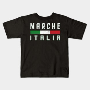 Marche / Italian Region Typography Design Kids T-Shirt